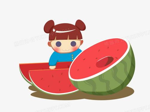 动漫小女孩吃瓜,动漫小女孩的甜蜜瓜趣时光
